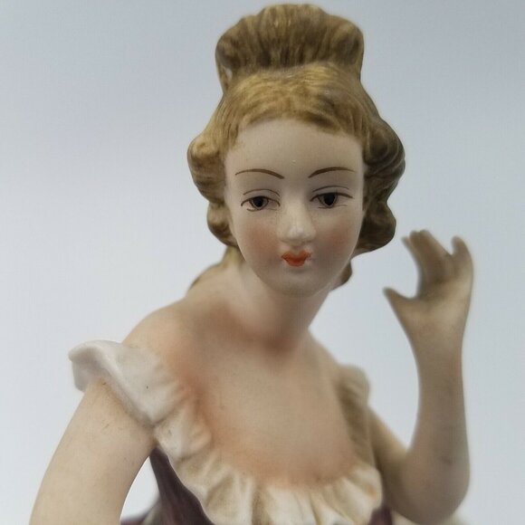 Lefton Bisque China Queen Elizabeth I 8" x 4"‎ Figurine Handpainted KW343 Japan - Picture 4 of 10
